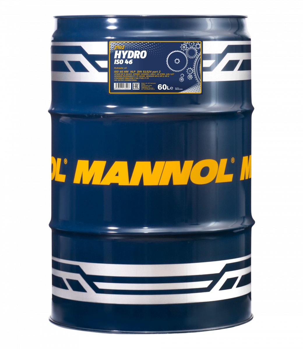 A Premium Hydraulic Oil Fluid ISO 46 68  32 HVI Mannol Fanfaro Fluid front packet