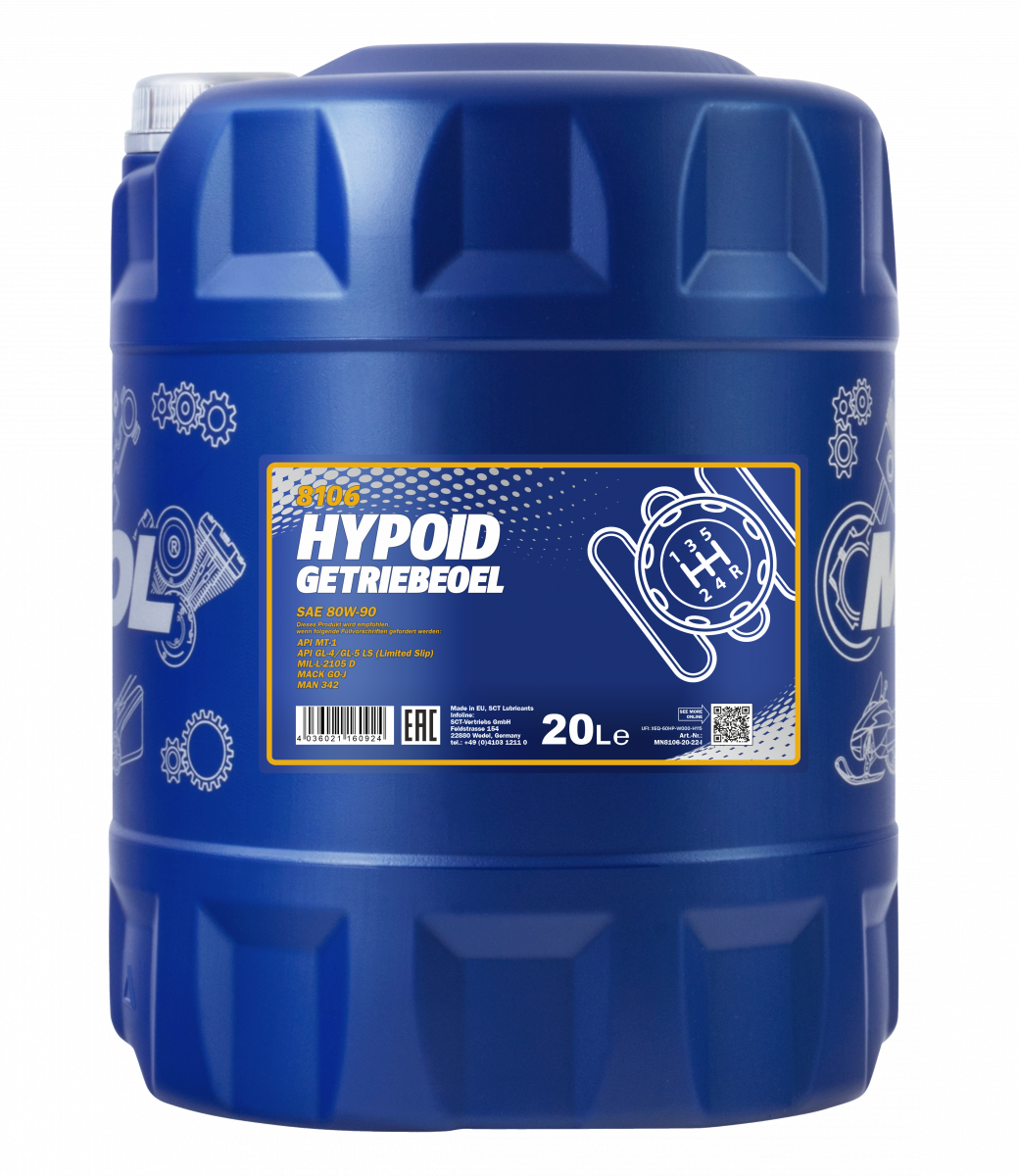 MANNOL Hypoid 80W90 GL4 GL5 GL-4 GL-5 LS Gear Oil Fluid Transmission Fluid Gearbox Oil Gearbox Fluid ZF Automatic Transmission Fluid Front packet