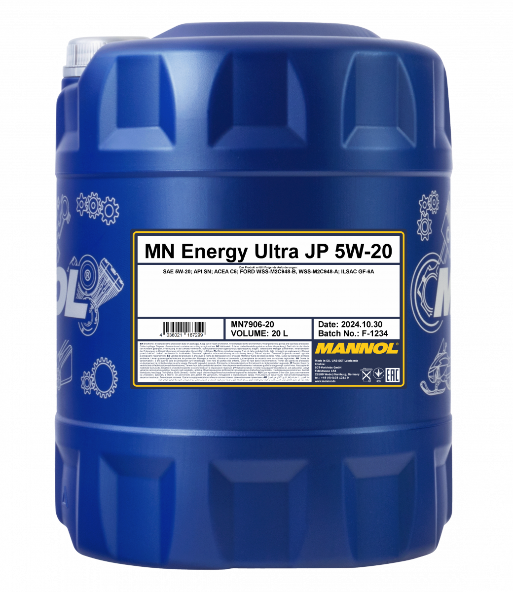 A Premium Fully Synthetic 0W20 C5 Volvo Volkswagen Ford Mannol Jaguar Landrover Fanfaro Engine Oil Fluid FMC  eco ecoboost front packet