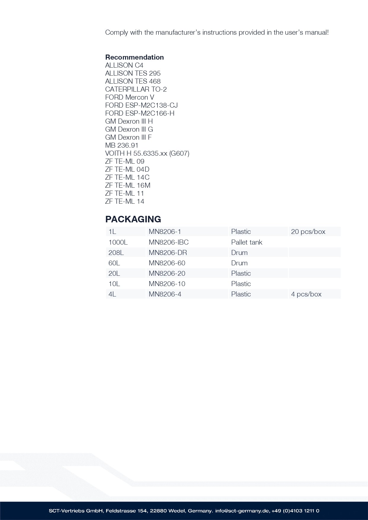 MANNOL Automatic Plus ATF Dexron III 8206
