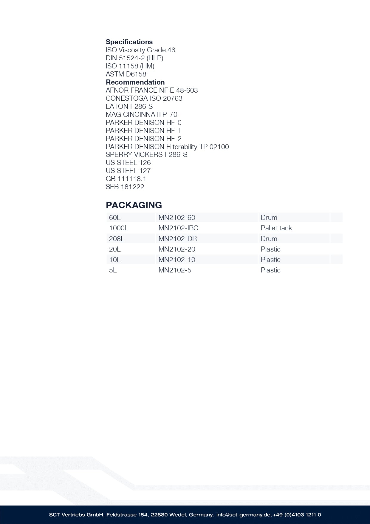MANNOL Hydro 32 / 46 / 68 Longlife Hydraulic Oil