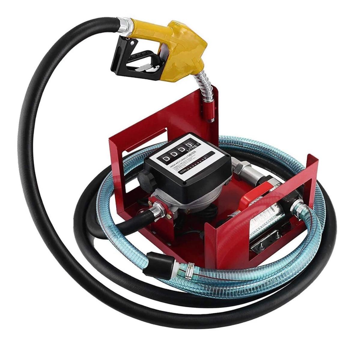 Lubricant Diesel Fuel Pump Electric Kit Heavy Duty Pump 230v 60L extractor oil self priming flow metre flow meter litre great fuel nozzle petrol truck construction boat barrel ibc motor durable oil pipe motor 550w lever pump rotary pump