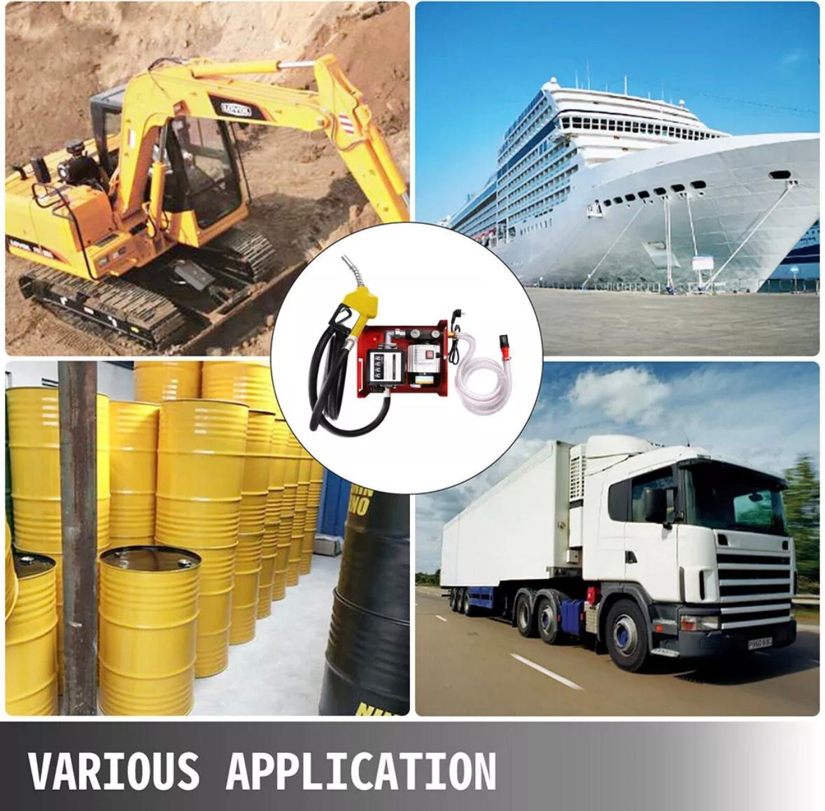 Lubricant Diesel Fuel Pump Electric Kit Heavy Duty Pump 230v 60L extractor oil self priming flow metre flow meter litre great fuel nozzle petrol truck construction boat barrel ibc motor durable oil pipe motor 550w