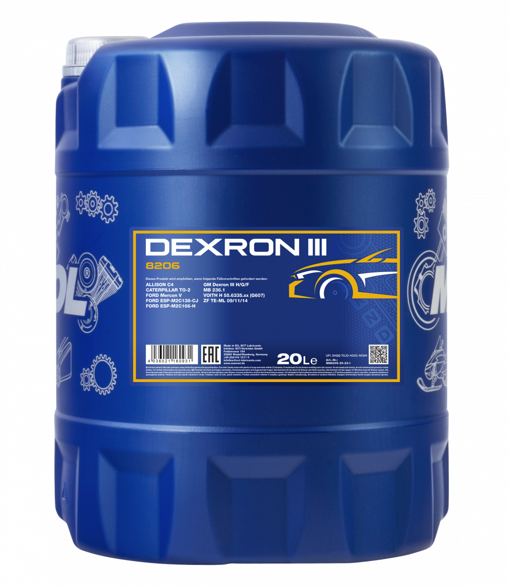 MANNOL Automatic Plus ATF Dexron III 3 2 II 8206 Gear Oil Fluid Transmission Fluid Gearbox Oil Gearbox Fluid ZF Automatic Transmission Fluid Front packet