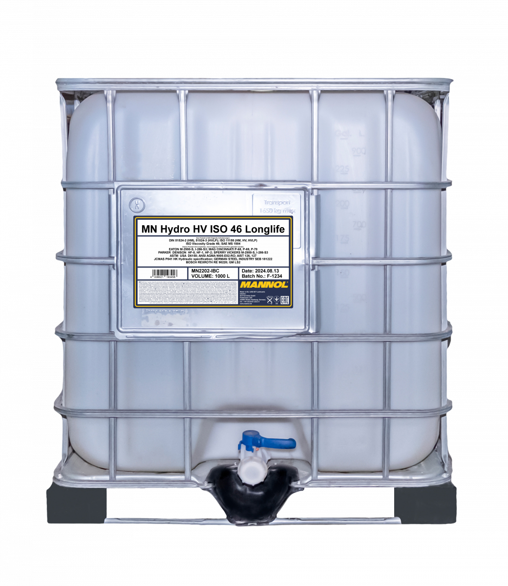 A Premium Hydraulic Oil Fluid ISO 46 68 32 HVI Mannol Fanfaro Fluid front packet