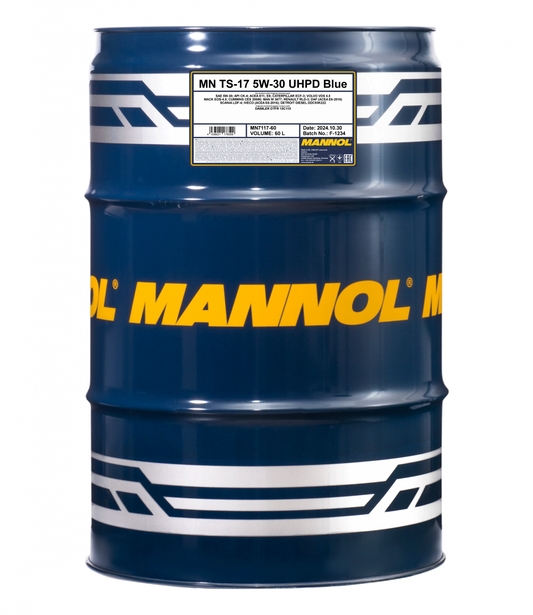 A Premium Fully Synthetic TS17 5W30 LOW SAPS E6 E9 E8 E11 Volvo Scania Mercedes DAF Cummins Mannol Fanfaro Engine Oil Fluid  front packet